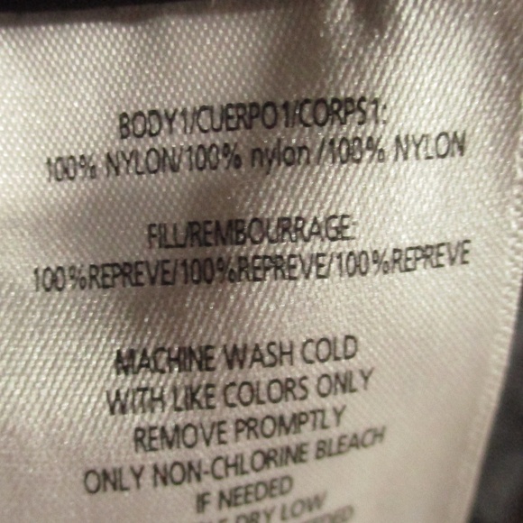 Calvin Klein Performance‎ Puffer Jacket Women's Large Black Reprive Fill Quilted - Picture 8 of 10